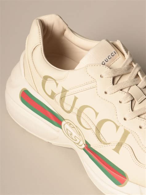 gucci big white shoes|white Gucci shoes with fur.